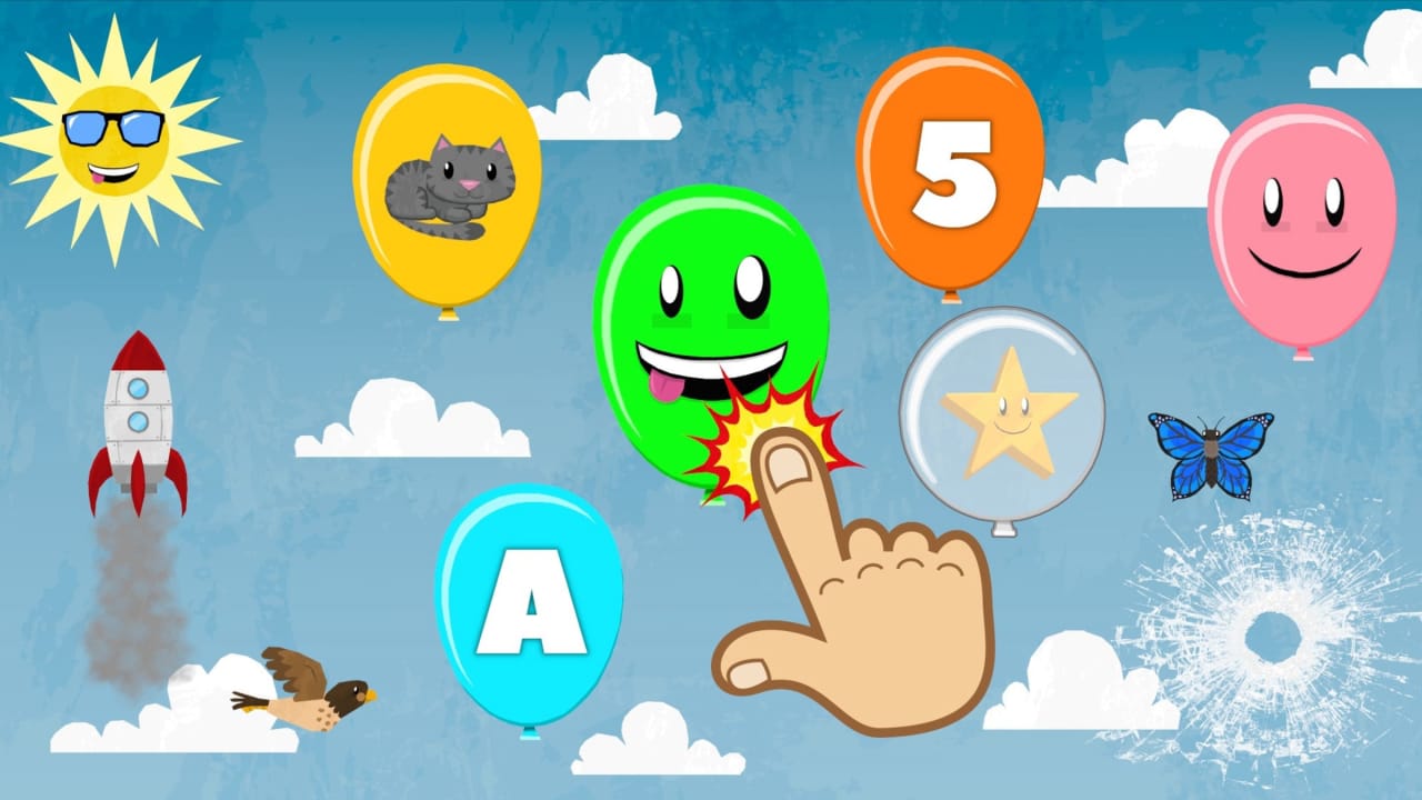 Balloon Pop for Toddlers & Kids - Learn Numbers, Letters, Colors & Animals