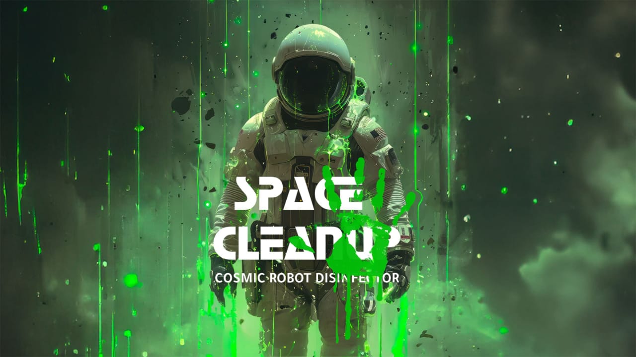 太空清理：宇宙机器人消毒器 Space CleanUp: Cosmic Robot Disinfector